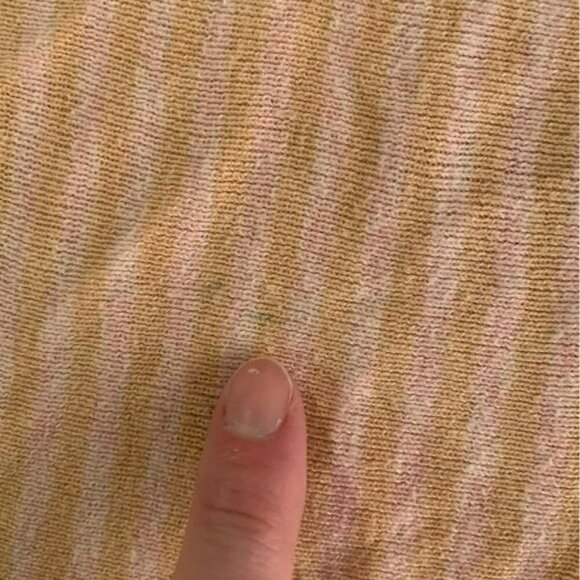 Zara girls pink striped long sleeve knit top with keyhole closure -3/4YR - Picture 4 of 7